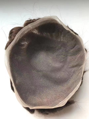 Super breathable Swiss lace bleached knots undetectable hairline Indian human hair toupee