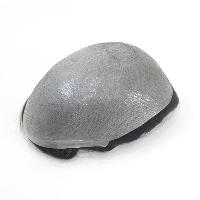 super thin skin 0.02-0.03mm man toupee v-loop men's toupee hair replacement 100% human hair Indian toupee