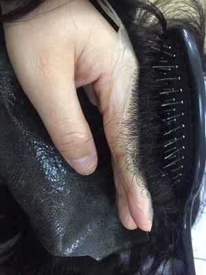 super thin skin 0.02-0.03mm man toupee v-loop men's toupee hair replacement 100% human hair Indian toupee