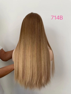 Wholesale stunning ombre color Russian European uprocessed human hair silk Jewish wig