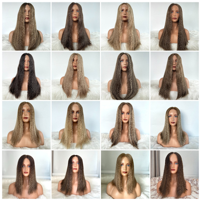 Wholesale stunning ombre color Russian European uprocessed human hair silk Jewish wig
