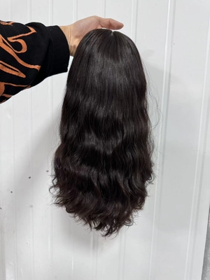 Factory supply 100% human hair silk top wig Kosher wig for white women natural looking human hair wig for wholesale