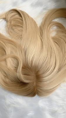 Balayge color blonde color silk topper Jewish topper Kosher topper for hair loss Russia hair quality