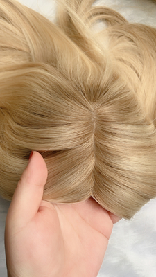 Balayge color blonde color silk topper Jewish topper Kosher topper for hair loss Russia hair quality