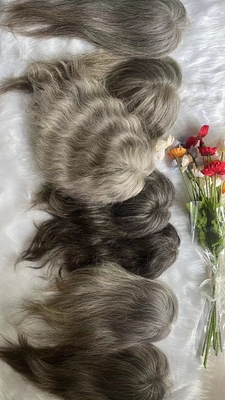 Different color gray hair toppers for customize China factory directly supplier wholesale ptice