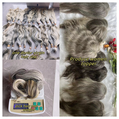 Different color gray hair toppers for customize China factory directly supplier wholesale ptice