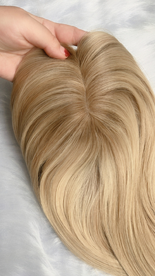 European hair topper double drawn hair silk topper for Jewish women natural hairline topper for hair loss
