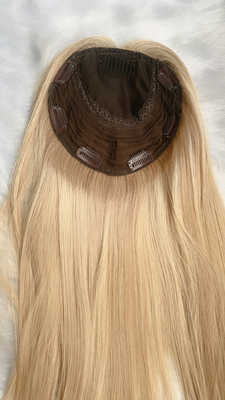 Silk Top Human Hair Topper Balayage color Women Toupee Skin Topper for Salon