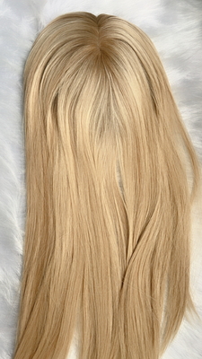 Silk Top Human Hair Topper Balayage color Women Toupee Skin Topper for Salon
