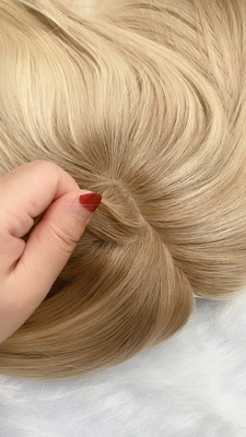 Hair topper for women human hair virgin cuticle silk topper for hairloss help