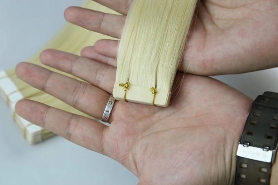 Wholesale factory double drawn full remy cuticle tape hair extensions Russian balayage color hair extensions