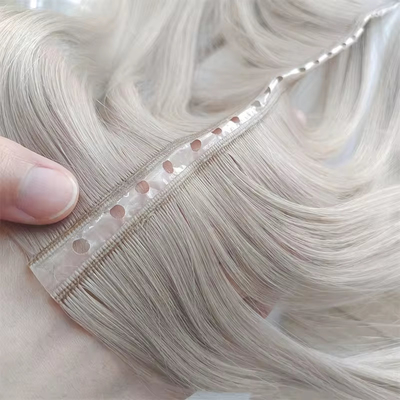 Double tape hair extensions with hole human hair tape hair extensions Genius weft
