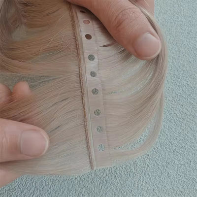 Double tape hair extensions with hole human hair tape hair extensions Genius weft