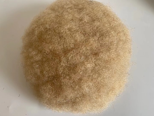 Full skin afrto toupee PU toupee with small knots high density afro toupee 613 color afro hair