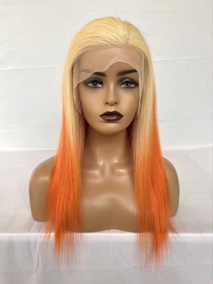 Beautiful ombre color lace wig in stock colorful wig for summer lace frontal wig