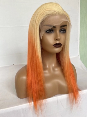 Beautiful ombre color lace wig in stock colorful wig for summer lace frontal wig