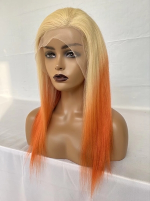 Beautiful ombre color lace wig in stock colorful wig for summer lace frontal wig