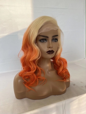 Beautiful ombre color lace wig in stock colorful wig for summer lace frontal wig
