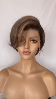 13x4 frontal lace wig short human hair wig piano color hair brazilian hair for black women