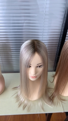The new type full Swiss lace topper for hair loss Balayage color women hair topper in stock
