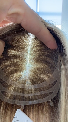 The new type full Swiss lace topper for hair loss Balayage color women hair topper in stock