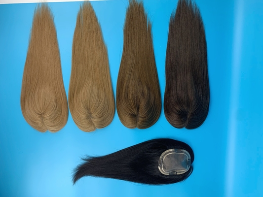 Mono topper silk topper Russian hair quality women topper for hair loss high density