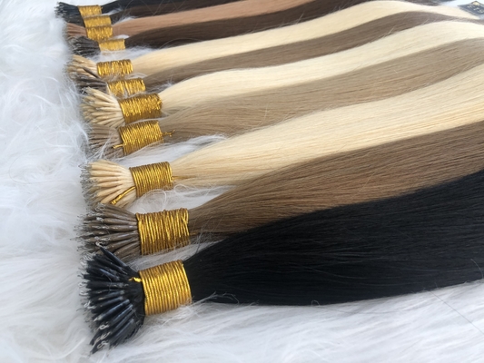Double drawn remy cuticle the longest lifespan nano hair extensions for wholesale