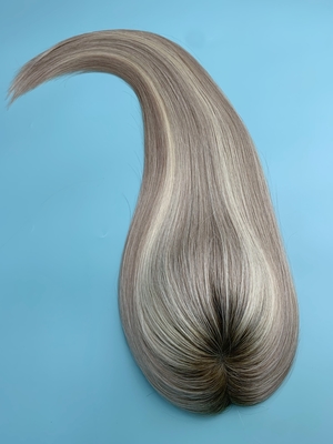 balayage swiss lace topper with remy cuticle quality Russian hair topper for women hair loss
