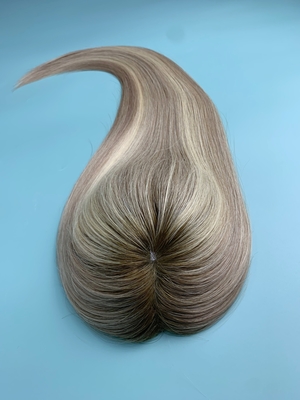 balayage swiss lace topper with remy cuticle quality Russian hair topper for women hair loss