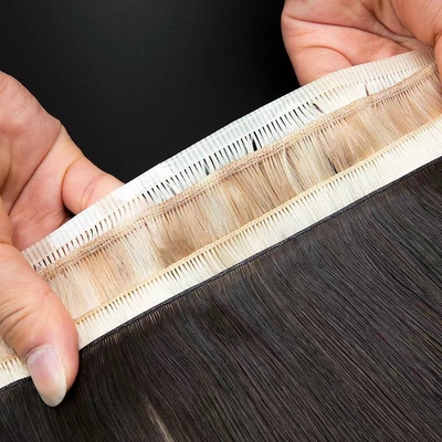 Beautiful color Russian hair quality Genius weft European hair hair extensions for wholesale