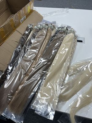Blonde 100% unprocessed human hair bulk hair extension natural cuticle hair bulk for wholesale