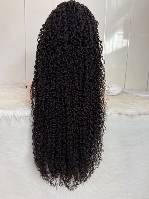 Beautiful PC curly hair lace frontal wig 100% human hair wig high density