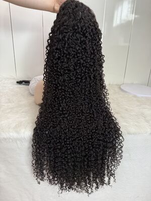 Beautiful PC curly hair lace frontal wig 100% human hair wig high density