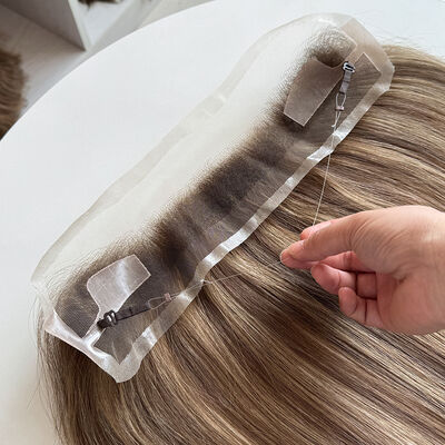 Hairline topper ear to ear coverage human hair halo wire Swiss lace invisible frontal hairline