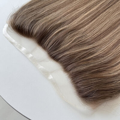 Hairline topper ear to ear coverage human hair halo wire Swiss lace invisible frontal hairline
