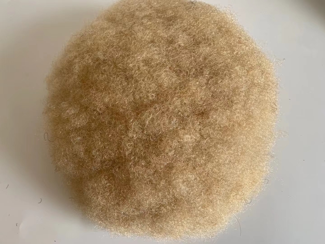 Full skin afrto toupee PU toupee with small knots high density afro toupee 613 color afro hair